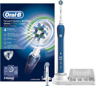 Електрична зубна щітка Oral-B SmartSeries 4000 CrossAction Щоденне чищення/Захист ясен/Чутливий синій