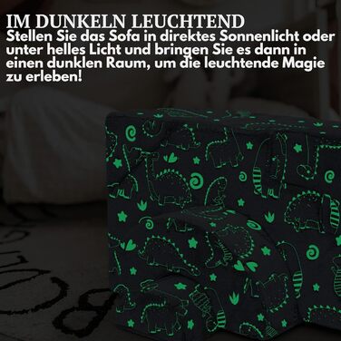 Модульний дитячий диван MeMoreCool з пінопласту, розкладні меблі для дитячої кімнати з функцією сидіння та відкидання, м&39який міні-диван зі знімним чохлом, сірий динозавр 02 сірий динозавр