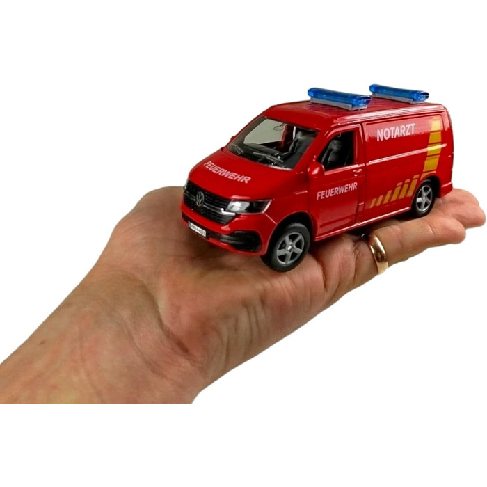 Пожежна машина з причепом DE Die Cast Pull Back 27,5 см, іграшка для дітей, 520321