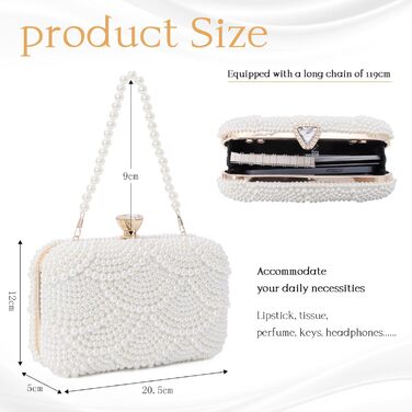 Жіноча перлинна клатч-сумка, вечірня сумочка з перлами для весілля, вечірки, випускного, урочистих подій, бежевий колір