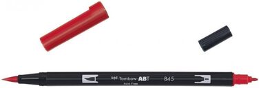 Ручка Tombow 18 Fiber Pen (основні кольори) Ручка з двома наконечниками ручка Fudenosuke Brush жорстка м'яка Акварельні, на водній основі, нетоксичні, без кислот і запаху