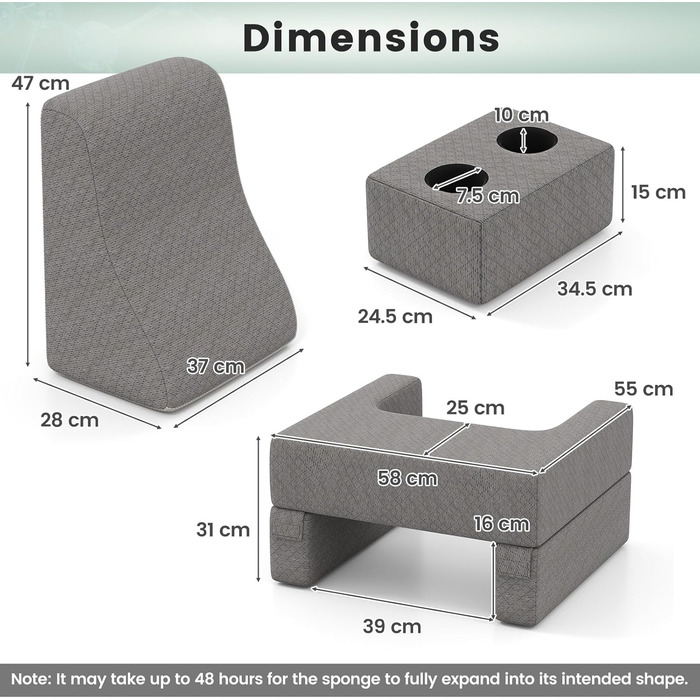 Подушка для читання LIFEZEAL для ліжка та дивана, подушка для книги з підставкою, подушка для спини та сумка для зберігання, письмовий стіл з підлокітниками, ігрова подушка для читання, роботи та гри