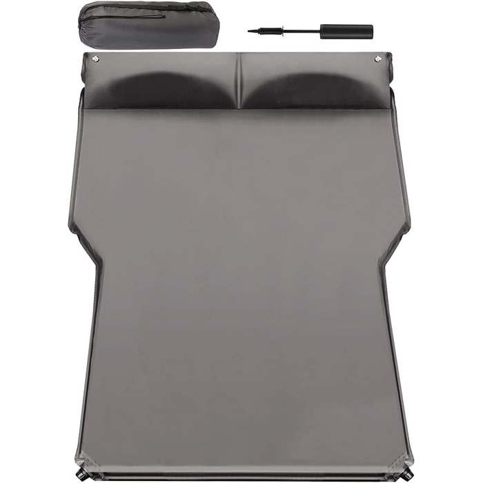 Автомобільний надувний матрац Lescars Самонадувальний автомобільний матрац XXL з повітряним насосом 12/230 В (матрац, автомобільний надувний матрац, ліжко)