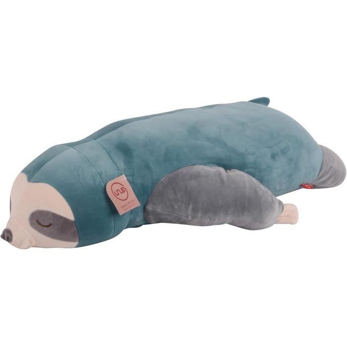 Плюшева подушка UNUS Sloth, 75 см, бірюзовий колір, м&39яка та пухнаста подушка для сну на боці, подушка для годування, подушка для вагітних, бірюзовий колір середнього розміру