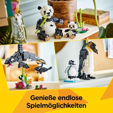 Конструктор LEGO Creator 3-in-1 Wild Animals: Panda Family 31165, 626 деталей, дикі тварини