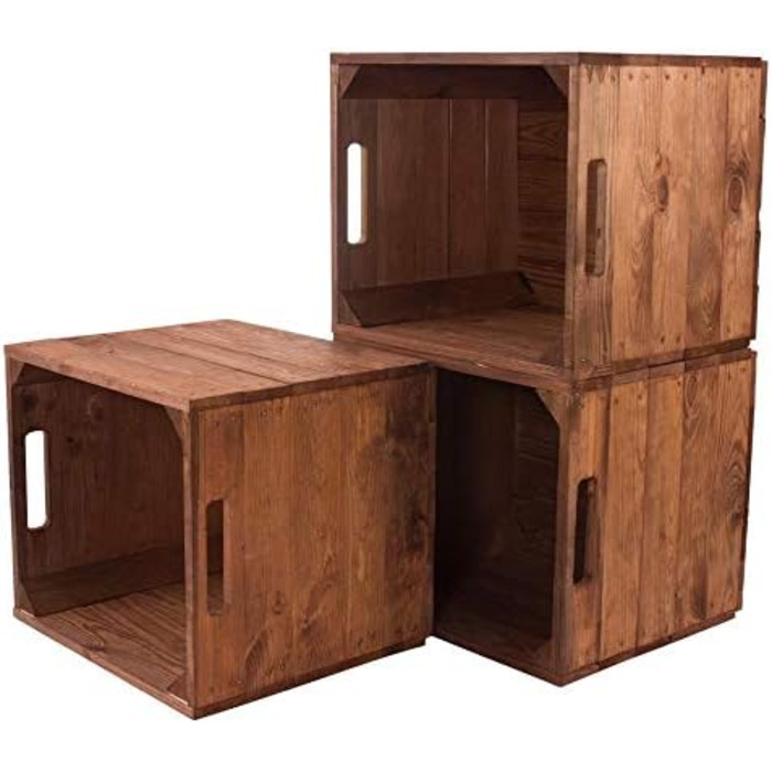 Дерев&39яні ящики для вінтажних меблів для полиць Kallax 33 см x 37,5 см x 32,5 см, вкладиші для вина, як полиці для кухні та ванної кімнати, 3 шт.