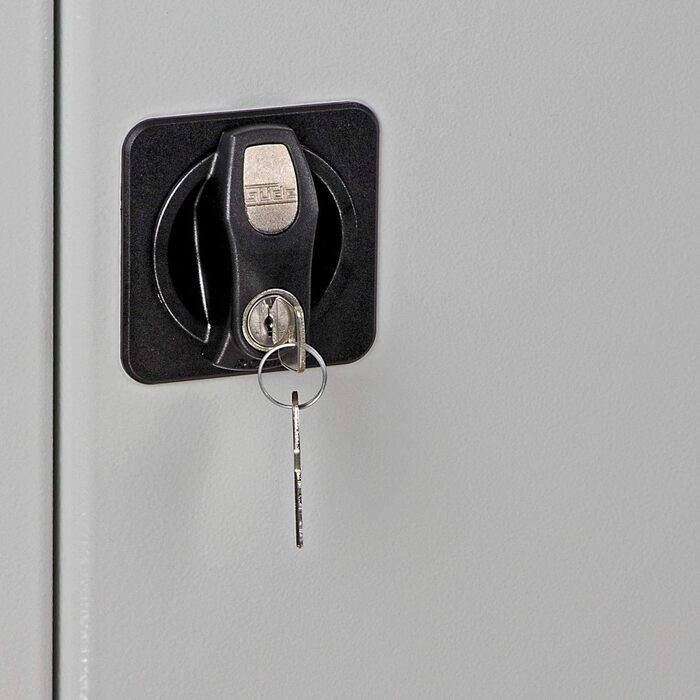 Металева шафа ADB XXL RAL 7035, повна шафа для майстерні, сталева шафа для зберігання, 4 полиці, металева шафа для інструментів майстерні