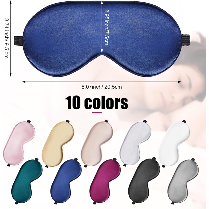 Шовкові маски для сну Xtinmee 30 шт. , шовкова маска для очей з регульованим ремінцем, маска для очей для сну, пов'язка на очі для