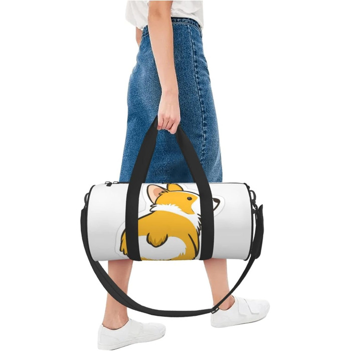 Містка дорожня сумка, легка та довговічна, ідеальний подарунок для подорожей, відпустки, ділових поїздок та іншого. З милим дизайном коргі. Універсальний розмір.