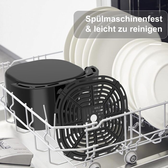 Аерофритюрниця Wellent 4.3 л з оглядовим вікном, фритюрниця для фритюрниці з сенсорним екраном, 8 функцій приготування, можна мити в посудомийній машині, енергозбереження, без олії та приготування з низьким вмістом жиру 4.3 л