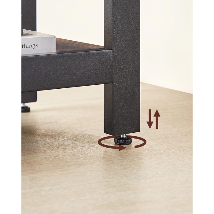 Стіл VASAGLE, Г-подібний комп'ютерний стіл, 138 x 138 x 76 см, кутовий стіл з 2 полицями, компактний офісний стіл, ігровий, домашн