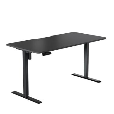 Ігровий стіл початкового рівня Електрично регульований по висоті ігровий стіл та стіл для ПК Ергономічний ігровий стіл для геймерів Чорний, 140 x 70 см - Ігровий стіл чорного кольору 140 x 70 см