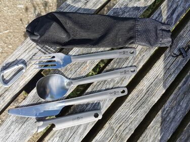 Унісекс Набір титанових столових приборів для дорослих німецької армії, різнокольоровий, один розмір