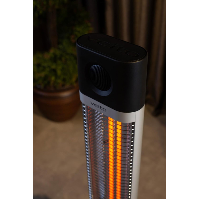 Інфрачервоний обігрівач - Енергозберігаючий радіаційний обігрівач - Сертифіковано TV/GS - Миттєве тепло будь-де - Окремостоячий пристрій - Електричний - Обігрівач для патіо з пультом дистанційного керування - Електричний обігрівач - 1700 Вт - 2 роки гаран