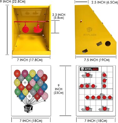 Пастка для мішеней ATFLBOX 17,8 x 22,9 см для пневматичної гвинтівки з 20 паперовими мішенями для тренувань зі стрільби з пневматичного пістолета, страйкболу та гвинтівки