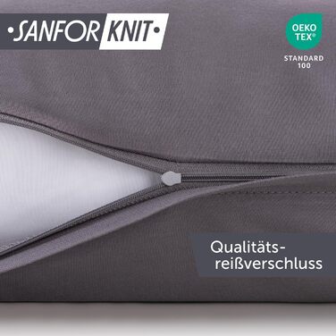 Наволочка Blumtal 40x80 см (Комплект з 2-х наволочок) - Сірий - трикотаж 100 бавовна, сертифікат Oeko-Tex, наволочка 40x80 - Навол