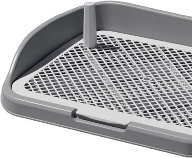 Туалет для собак з тримачем для сечі для використання в приміщенні, лоток для дресирування собак, сірий