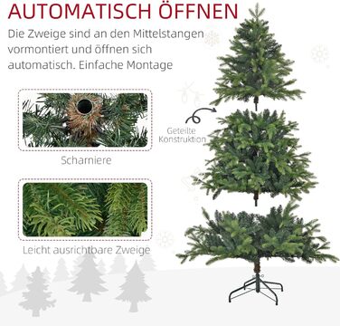 Штучна ялинка 183 см зелена HOMCOM