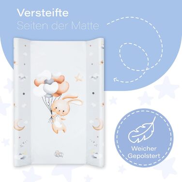 Пеленальний килимок 70 х 47 см - суцільний пеленальний килимок клин пеленальний столик миється пеленальний килимок кролик мотив кр