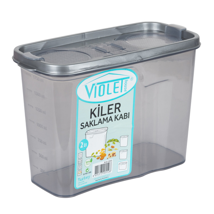 Контейнер для сипучих Violet House 0552 Transparent Black 2 л  (6859636)