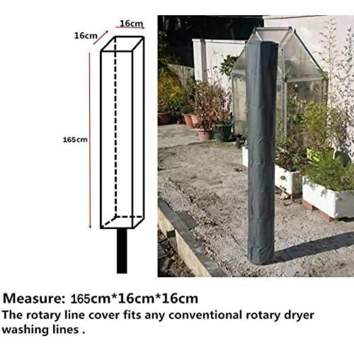 Захисний чохол для ротаційної сушарки, Водонепроникний захисний чохол для світлофорних парасольок з високощільним оксфордським ПВХ