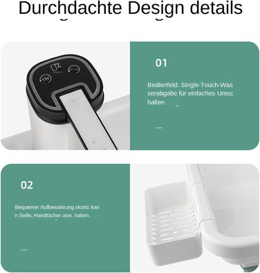 Портативна раковина для вулиці, портативна станція для миття рук, раковина з широким горлом 16,12 дюймів зі складною конструкцією, вуличні раковини, багатоцільовий умивальник із зручним аксесуаром для дорослих для садового барбекю