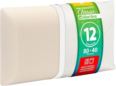 Ортопедична подушка для шиї з пробіотиками та алое вера, виготовлена з піни з ефектом пам&39яті, 40x80x12 см, яку можна прати, 80 x 40 x 12 см