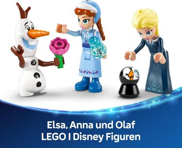 Замок Арендель - Іграшка з мініфігурками Анни та Ельзи та фігурками Олафа та пінгвінів Іграшка Замок принцеси - Креативний подарунок для дівчаток віком від 5 років 43265