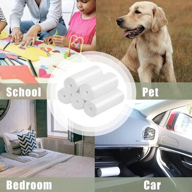 Міцних контейнерів для сміття, 0,5 л, для невеликих сміттєвих баків / настільних баків, підходять для баків об&39ємом 2 літри або менше. Прозорі., 300