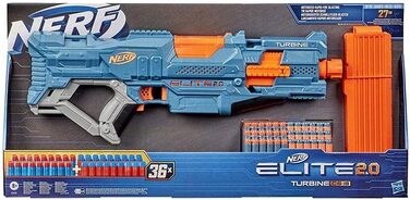 Моторизований бластер Nerf Elite 2.0 Turbine CS-18, 36 дротиків Nerf, магазин на 18 дротиків, тактичні рейки, точка кріплення