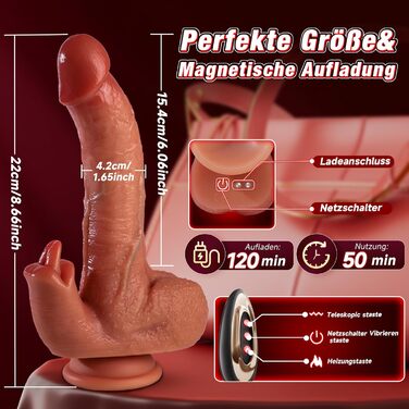 Вібратор Tagnaff, з функцією смоктання, 81 режим, для жінок