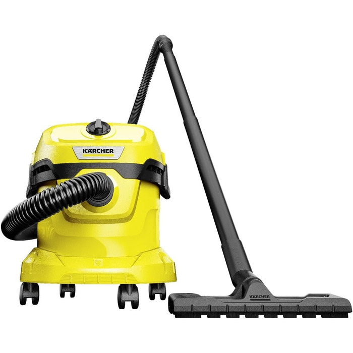 Пилосос для сухого та вологого прибирання Krcher WD 2 Plus V-12/4/18/C, вкл. картриджний фільтр, флісовий фільтрувальний мішок, 10