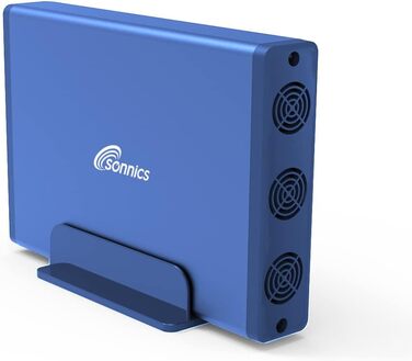 Зовнішній жорсткий диск Sonnics 1 ТБ 3.5', USB 3.0, сумісний з Xbox One / PS4 / Windows PC/Mac (настільний непортативний), живлення від мережі, синій