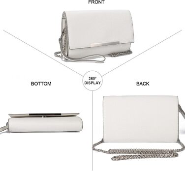 Клатчі AFKOMST для жінок, маленькі сумки через плече та літні солом&39яні пляжні сумки з ланцюжком через плече, білий ПУ