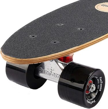 Скейтборд FunTomia Mini-Board Cruiser 57 см, виготовлений з 7-шарового канадського клена, включаючи кулькові підшипники ABEC-9. Білий череп / з чорними колесами.