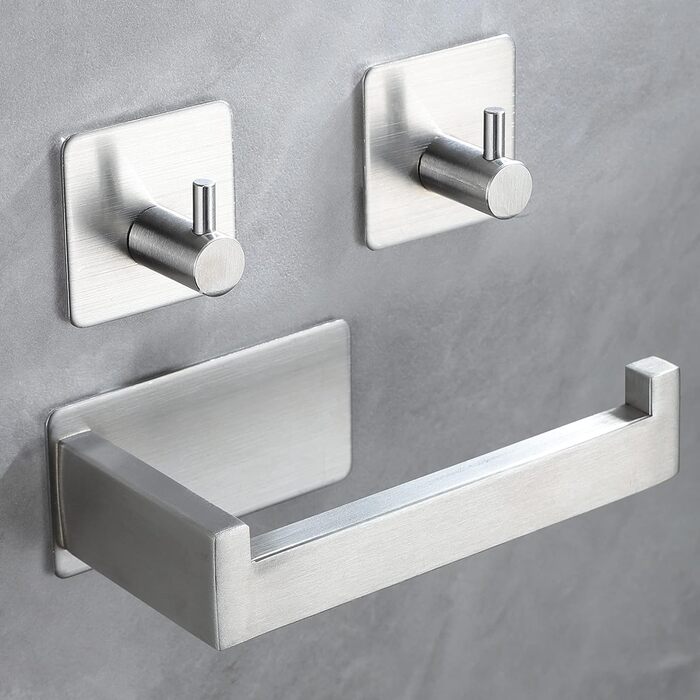 Тримач для туалетного рушника Без свердління Тримач для туалетного рушника з матової нержавіючої сталі Тримач для туалетного рушни