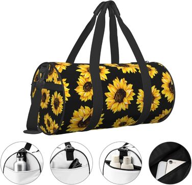 Дорожня сумка Метелик для дівчаток містка, легка та довговічна. Ідеальний подарунок для подорожей, відпустки, ділових поїздок та активного відпочинку. Дизайн весняні соняшники та ретро-квіти, універсальний розмір.