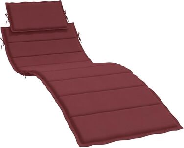 Подушка для шезлонга CIADAZ Melange Wine Red 186x58x3 см Тканина, Подушка для шезлонга, Подушка для шезлонга, Подушка для шезлонга, Подушка для лавки, Подушка для стільця для високих стільців, Подушки для шезлонгів - 4002485