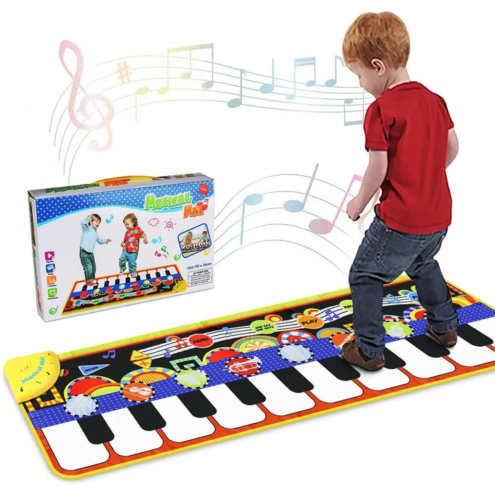 Килимок для піаніно, танцювальні килимки Килимок для піаніно Музичний килимок для дітей, 5 режимів 8 інструментів Звуки Іграшка Му