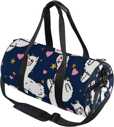 Біла лама, рожеве серце, спортивна сумка, дорожня сумка з тканини, сумка для вікенду, валіза, сумка для чоловіків та жінок, для спорту та подорожей