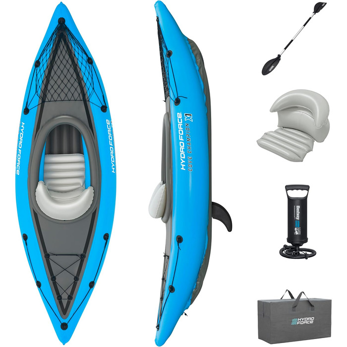 Набір для каяка Bestway Hydro-Force Cove Champion X1 275 x 81 x 45 см