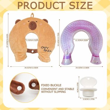 Грілка для шиї, подушка для шиї, грілка з м&39яким чохлом, грілка для шиї та плеча, подарунки для зимового тепла, для жінок, матерів, батьків (Капібара)