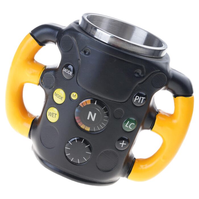 Чашки для керма з нержавіючої сталі та смоли для фанатів гонок, можна мити в посудомийній машині, кавові кружки