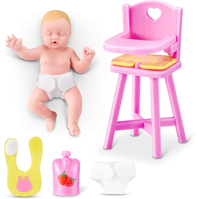 Від ZURU, колекційна капсула-сюрприз, іграшка для дівчаток, реалістичний міні-немовля, ігровий набір та аксесуари, серія 2, 5 Surprise My Mini Baby Series 2