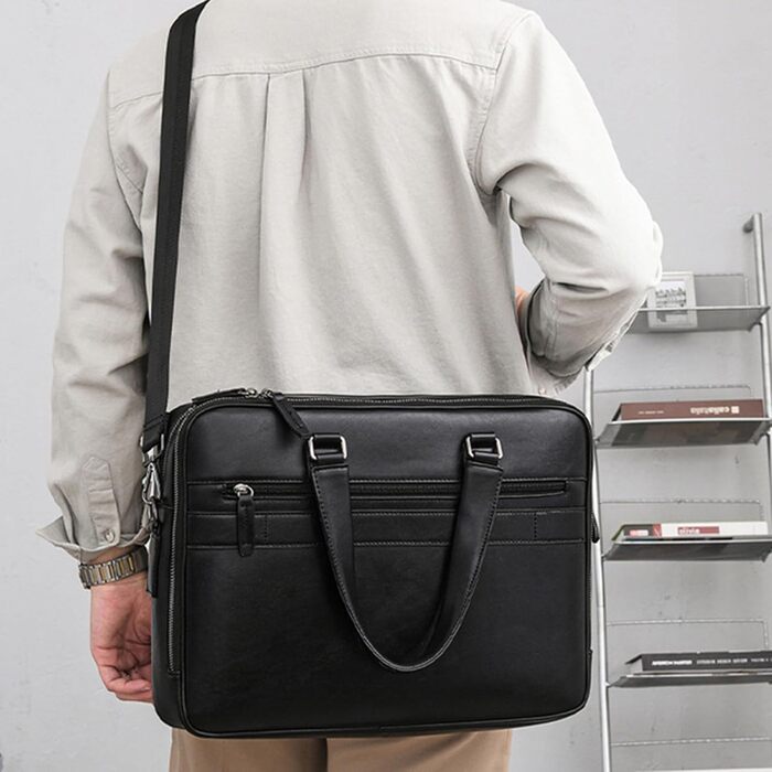 Сумка для ноутбука, портфель, сумочка, ділова сумка для ноутбука 15,6 дюйма, чоловіча, сумка для комп'ютера, шкіряний портфель, по