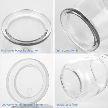 Банки для йогурту з кришками 150 мл, десертні банки з кришкою, йогуртові горщики з кришками для йогурту, десерту, пудингу, молока, варення, 36 шт.