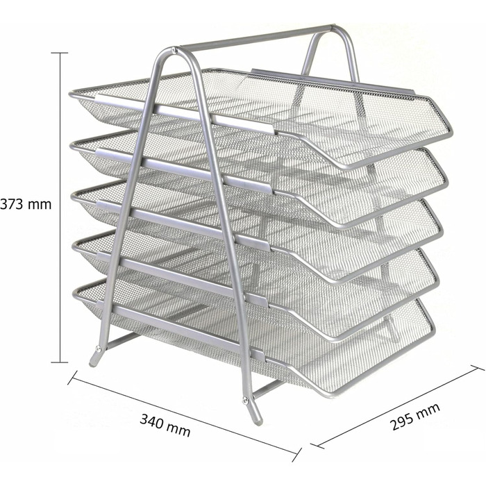 Невідомий 5TT-SLV 5-ярусний лоток для літер зі сріблястої дротяної сітки, 5TT SILVER, 5 ярус Silver 5 ярус