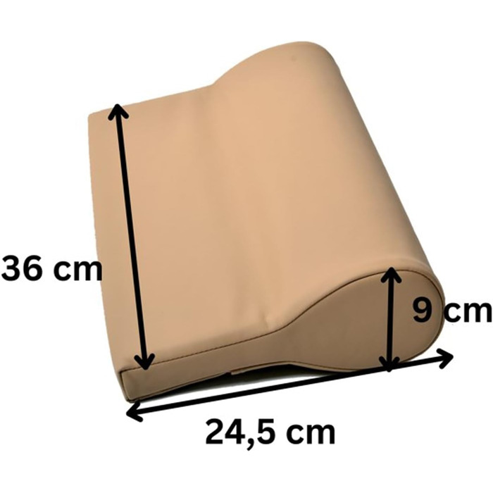 Масло- та водовідштовхувальна подушка для шиї для масажу, виготовлена з дрібнопористого пінопласту та з поліуретановим чохлом, як подушка для підтримки шиї для масажного столу (бежевий)