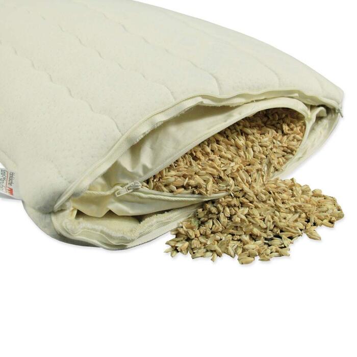 Подушка з лушпиння спельти 40x80, з чохлом з овечої вовни, лушпиння спельти, лушпиння спельти