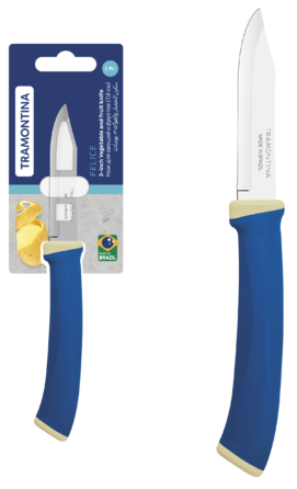 Ніж для овочів Tramontina Felice blue, 78 мм (7081475)